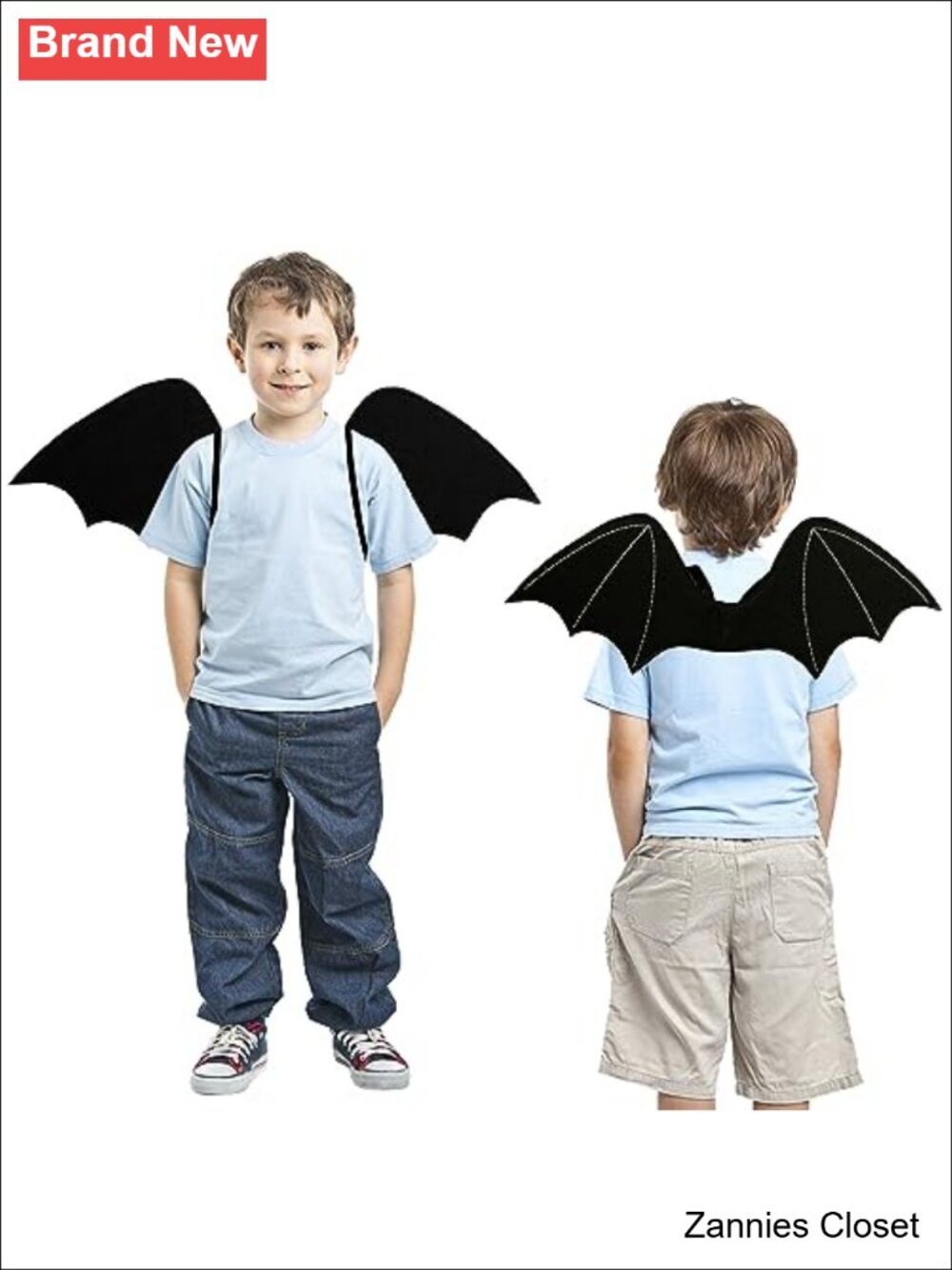 👻 Kids Bat Wings Costume Felt Dress Up Halloween Pretend Play Party Props